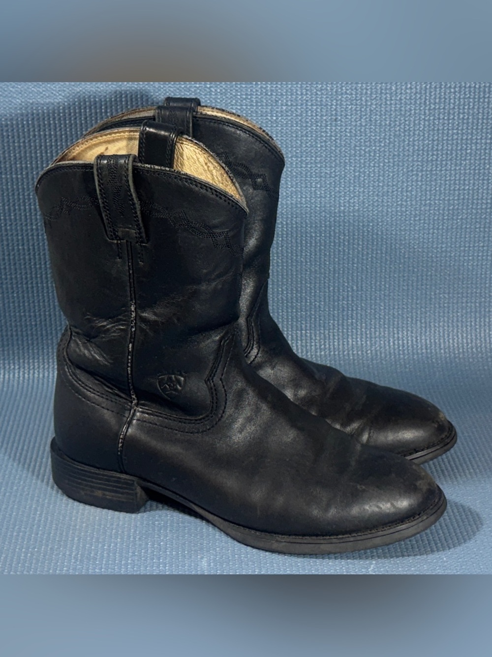 Ariat Men’s Heritage Pull On Roper Cowboy Western Boots Black Size 8.5